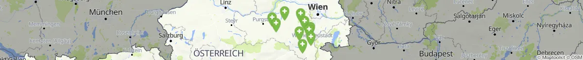 Kartenansicht für Apotheken-Notdienste in der Nähe von Schwarzau im Gebirge (Neunkirchen, Niederösterreich)